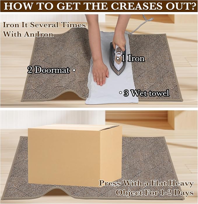 Indoor Door Mat 36"x59" Large, Low-Profile Welcome Front Door Mat Indoor