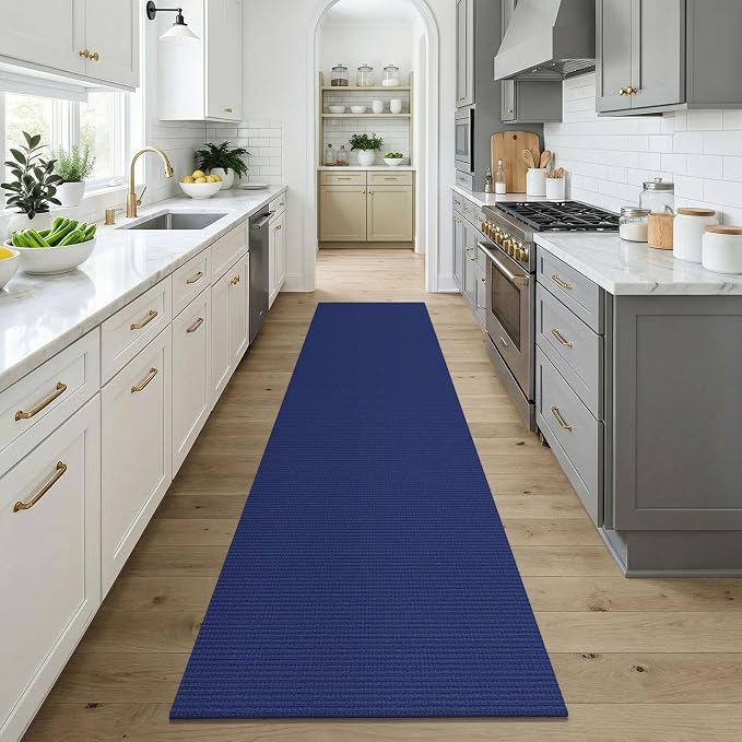KOZYFLY Cotton Runners for Hallway 3x9, Wide Washable Runner Rug, Woven Non