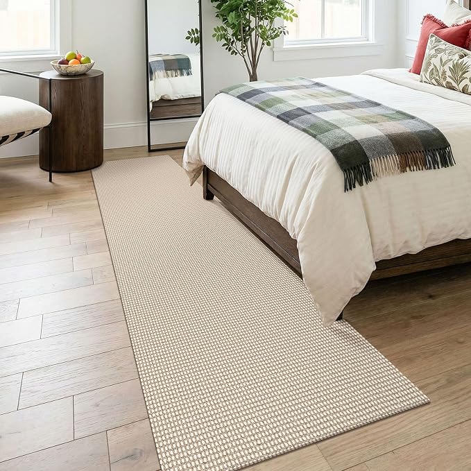 KOZYFLY Cotton Runners for Hallway 2.5'x8', Washable Runner Rug, Woven Non Slip