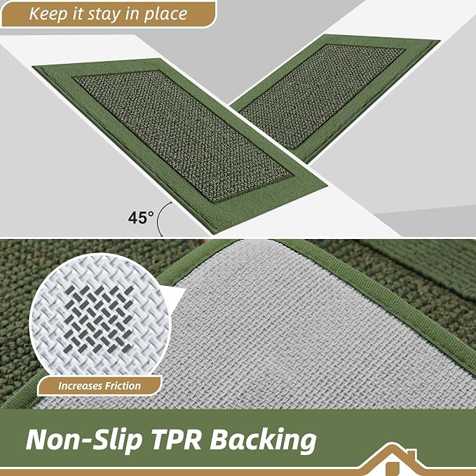 BEQHAUSE Indoor Door Mat 20" x 48", Dirt Trapper Door Mats Non-Slip Entryway