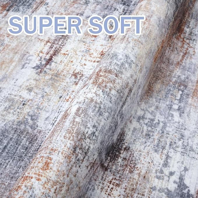 IOHOUZE Abstract Runner Rug 3x7 Ft Washable Runners
