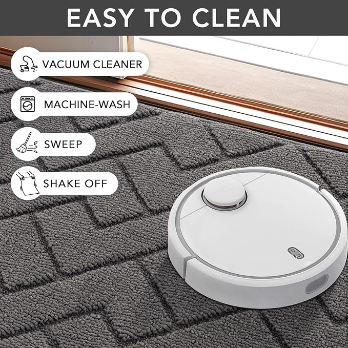hicorfe Front Door Mat Outside Entrance, Stain and Fade Resistant, Non Slip