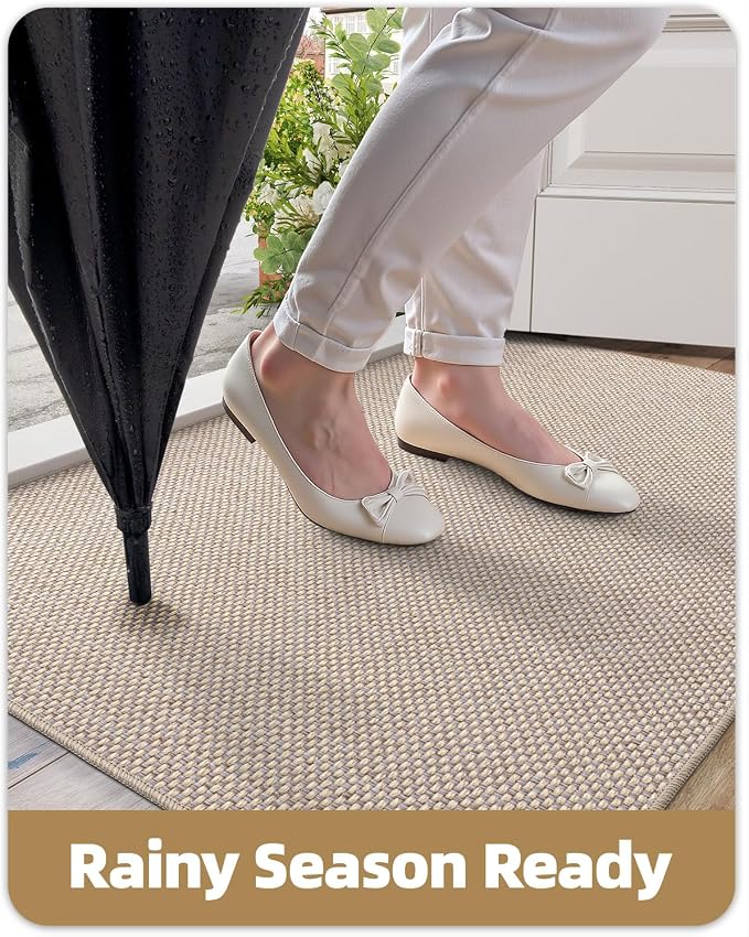 Color&Geometry Ultra-Thin Indoor Door Mat, Washable Doormat