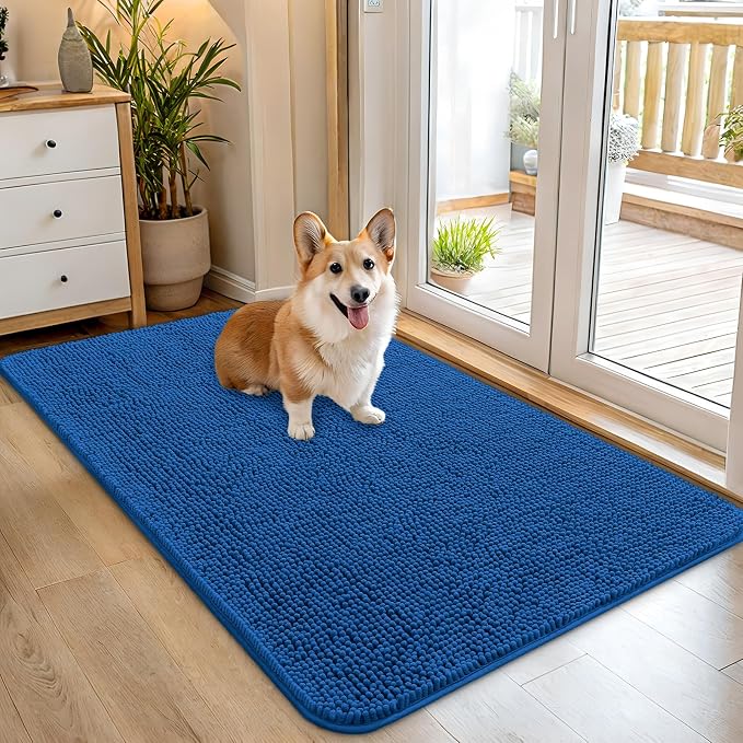 OLANLY Dog Door Mat for Muddy Paws 45x27, Absorbs Moisture and Dirt, Absorbent
