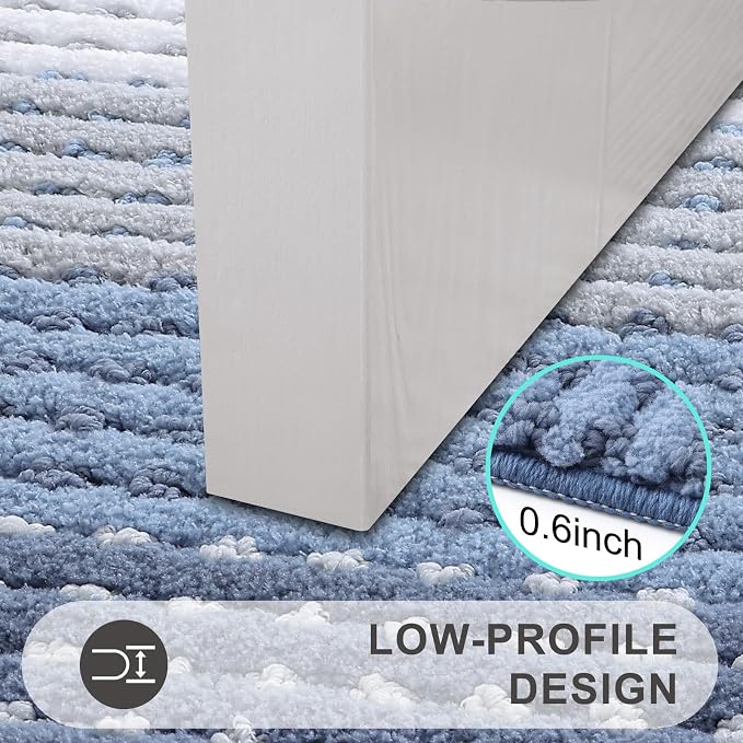 Kitinjoy Indoor Outdoor Door Mat, 47x20 Non-Slip Absorbent Dirt Trapper