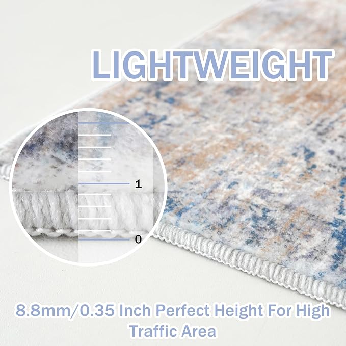 IOHOUZE Abstract Area Rug 3x4 Ft Washable Rugs