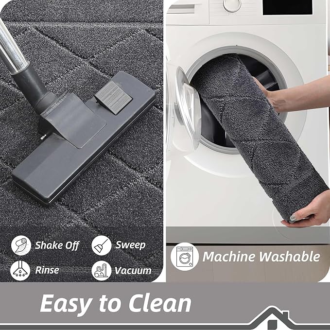 BEQHAUSE Dirt Trapper Door Mat 32" x 72", Doormat Non-Slip Entryway Rugs