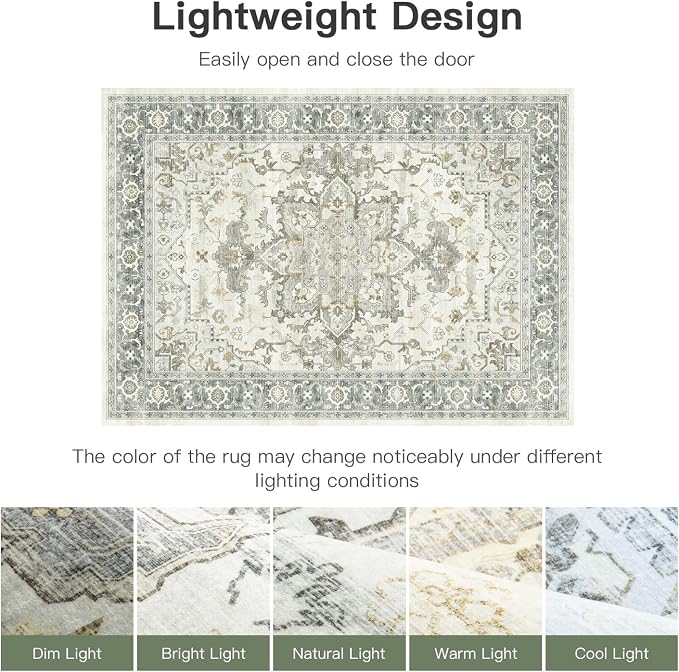 Lofus 8x10 Area Rugs for Living Room, Machine Washable Non-Slip Area Rug
