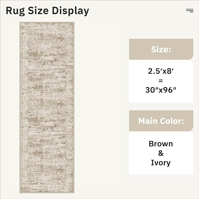 Soalmost Washable Runner Rug