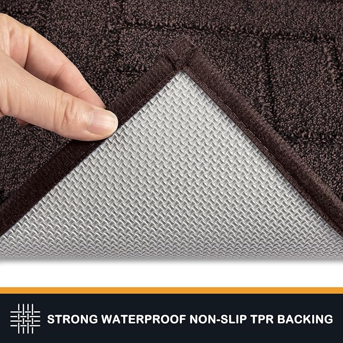 PURRUGS Dirt Trapping Door Mat 24" x 70", Non-Slip Machine Washable Entry Rug