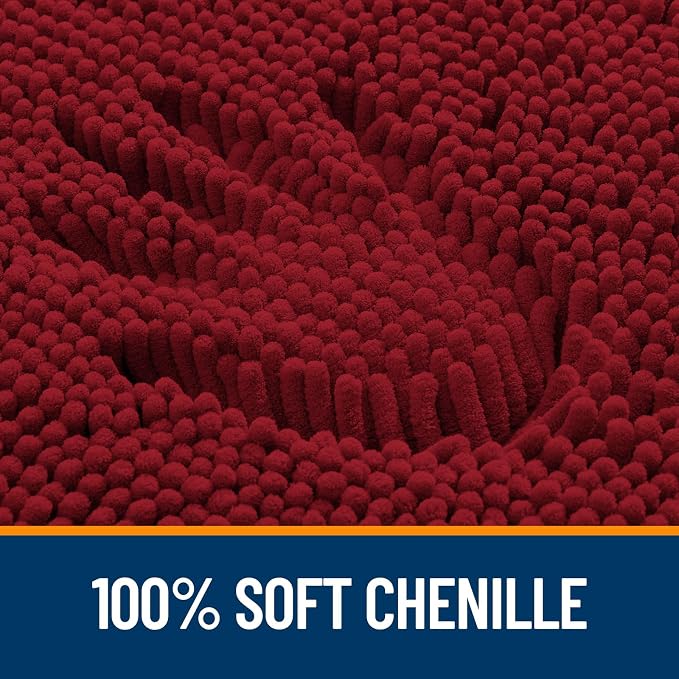OLANLY Bathroom Rugs 30x20, Extra Soft Absorbent Chenille Bath Rugs, Rubber