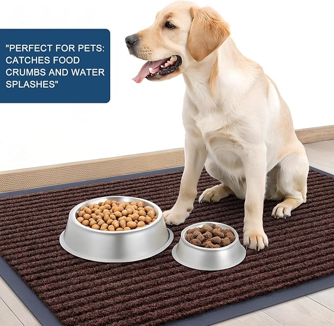OLANLY Front Door Mat Indoor Outdoor Entrance, Waterproof Heavy Duty Doormat