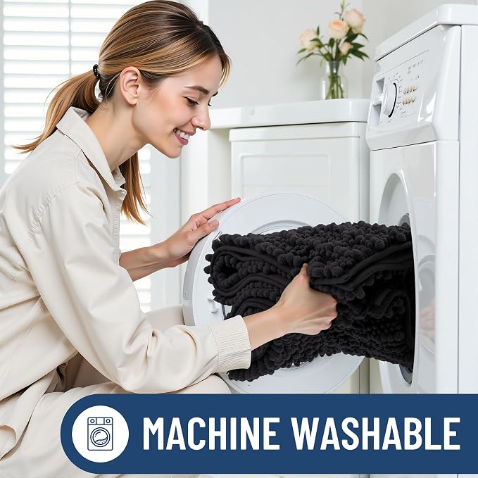 Smiry Dog Door Mat for Muddy Paws 71x46, Absorbent Dirt Trapper, Non-Slip