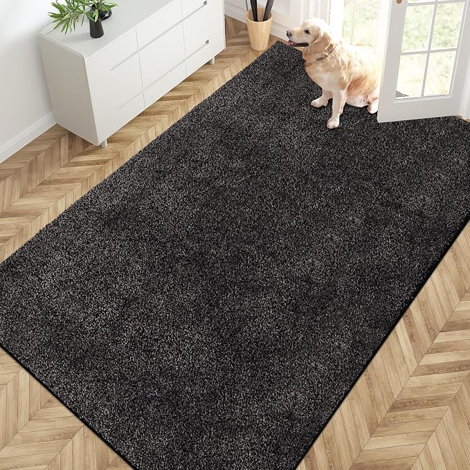 PURRUGS Easy Care Area Rug 4.5ft x 7ft, Non-Slip Washable Entryway Rug