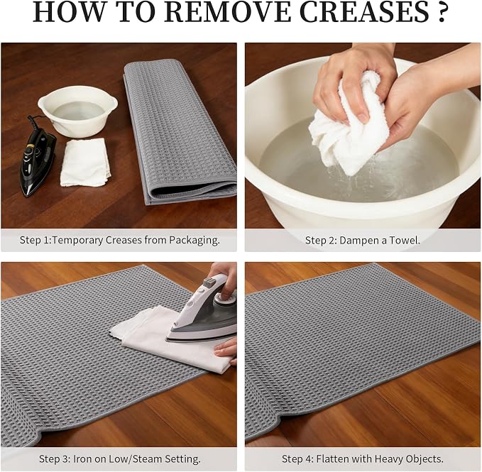 YIHOUSE Indoor Door Mat 20" x 32", Non-Slip Washable Entryway Mat, Dirt Trapper