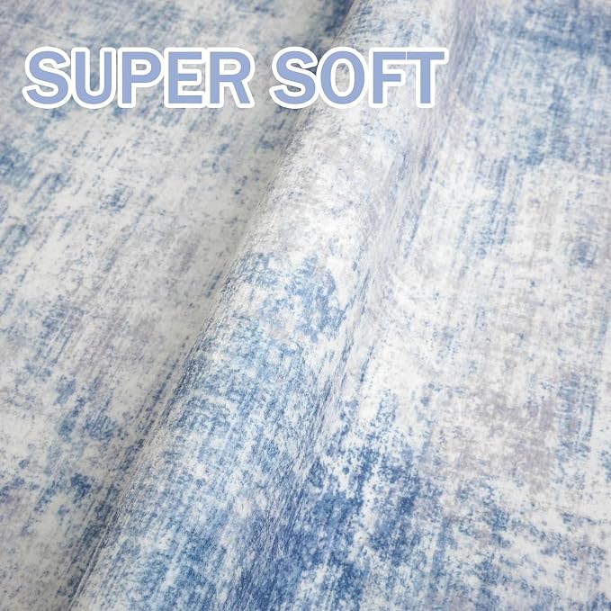 IOHOUZE Abstract Runner Rug 3x7 Ft Washable Runners