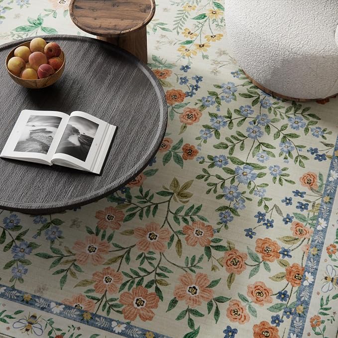 Machine Washable Rugs for Living Room: 8x10 Area Rugs for Bedroom Vintage Stain