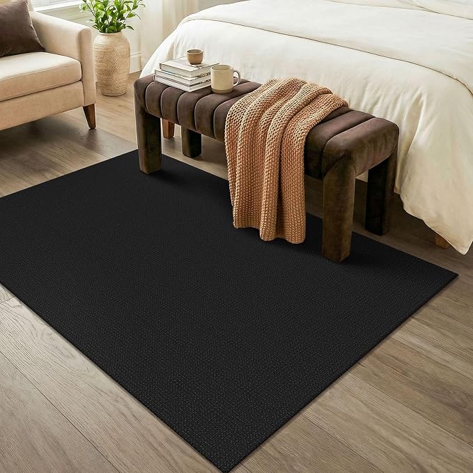 KOZYFLY Washable Area Rug 4x6 ft Non Slip Rubber Backed Living Room Rugs