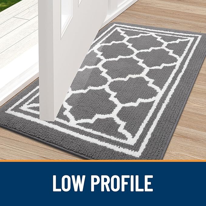 Buganda Indoor Door Mat, Dirt-Resistant and Absorbent Doormat, Low Profile