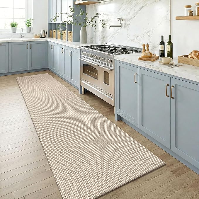 KOZYFLY Cotton Runners for Hallway 2.5'x8', Washable Runner Rug, Woven Non Slip