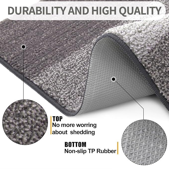 Kitinjoy Indoor Outdoor Door Mat, 40x24 Non-Slip Absorbent Dirt Trapper