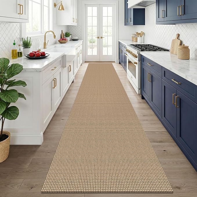 KOZYFLY Boho 3x14 Runners Rugs for Hallway, Long Washable Runner Rug, Woven Non