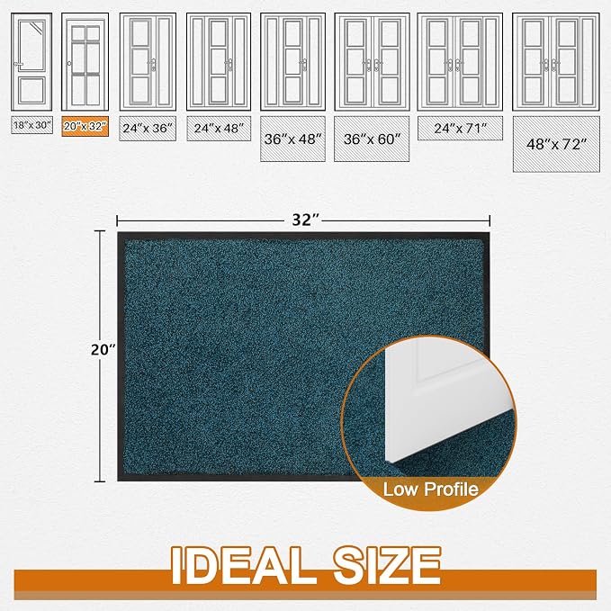 Mibao Front Door Mat Indoor Entrance, Dirt Trapper Welcome Mat