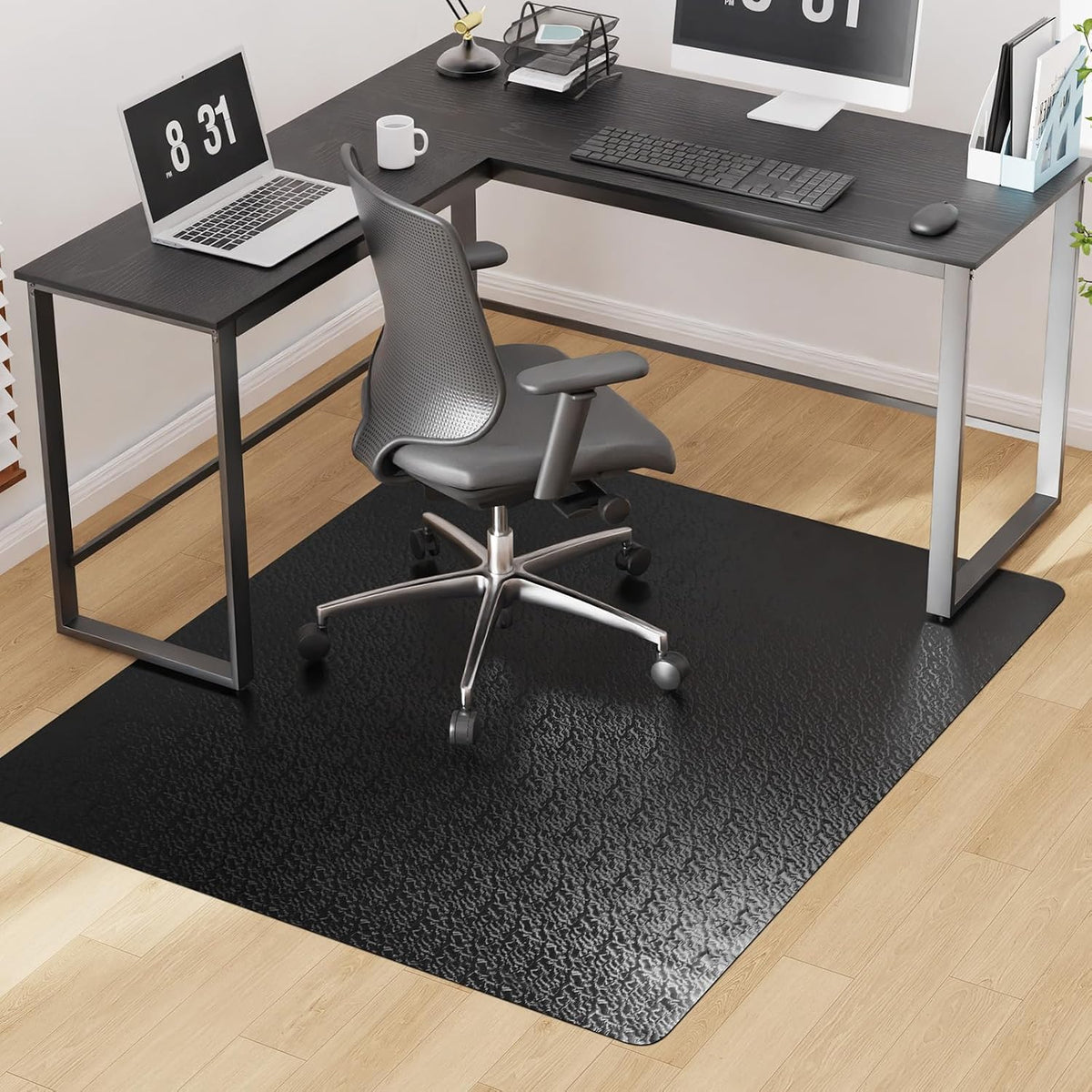 Office Chair Mat for Hardwood Floor, 50"x60" PVC Desk Chair Mat