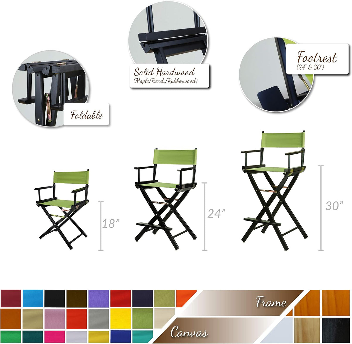 Casual Home 230-01/021-30 Director Chair, 30" - Bar Height, WhiteFrame/Magenta Canvas