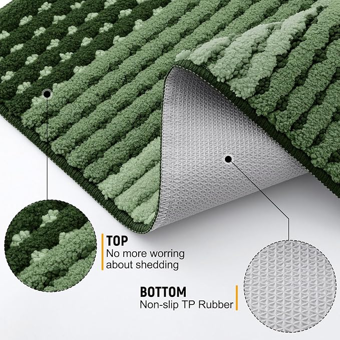Kitinjoy Indoor Outdoor Door Mat, 47x20 Non-Slip Absorbent Dirt Trapper