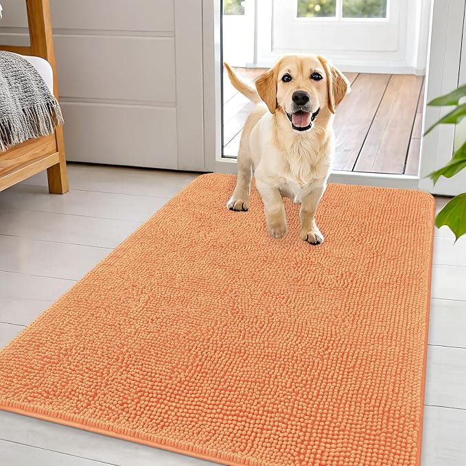 OLANLY Dog Door Mat for Muddy Paws 44x32, Absorbs Moisture and Dirt, Absorbent