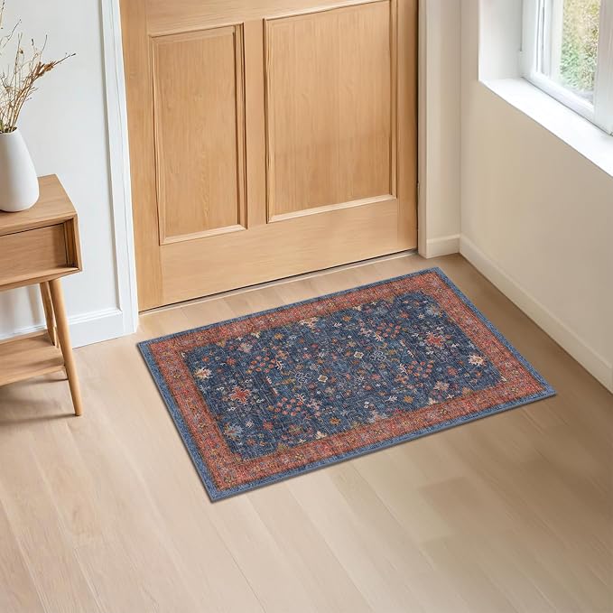 Hazo Haus Washable 2x3 Entry Rug Front Door Indoor, Farmhouse Small Area Rugs