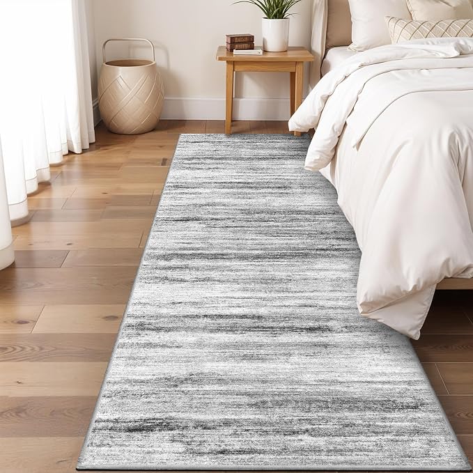 3x10 Washable Runner Rug for Family: Easy-to-Clean Runners for Hallway Entryway