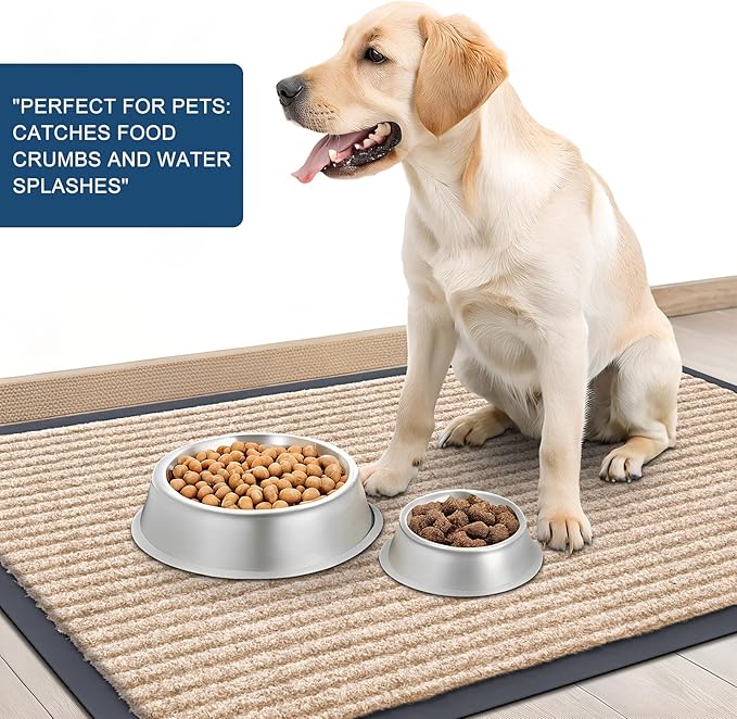 OLANLY Front Door Mat Indoor Outdoor Entrance, Waterproof Heavy Duty Doormat