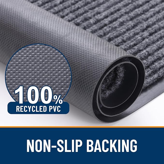 OLANLY Front Door Mat Indoor Outdoor Entrance, Waterproof Heavy Duty Doormat