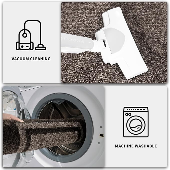 PURRUGS Dirt Trapping Door Mat 24" x 60", Non-Slip Machine Washable Entryway Rug