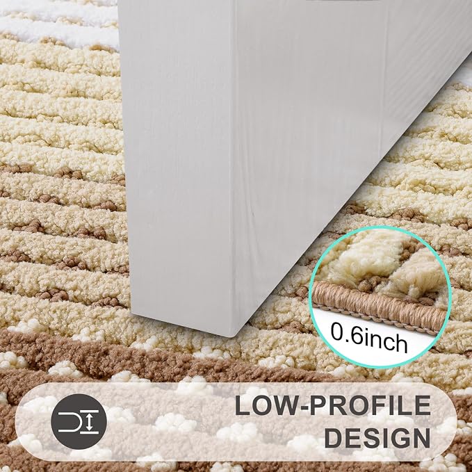 Kitinjoy Indoor Outdoor Door Mat, 47x20 Non-Slip Absorbent Dirt Trapper