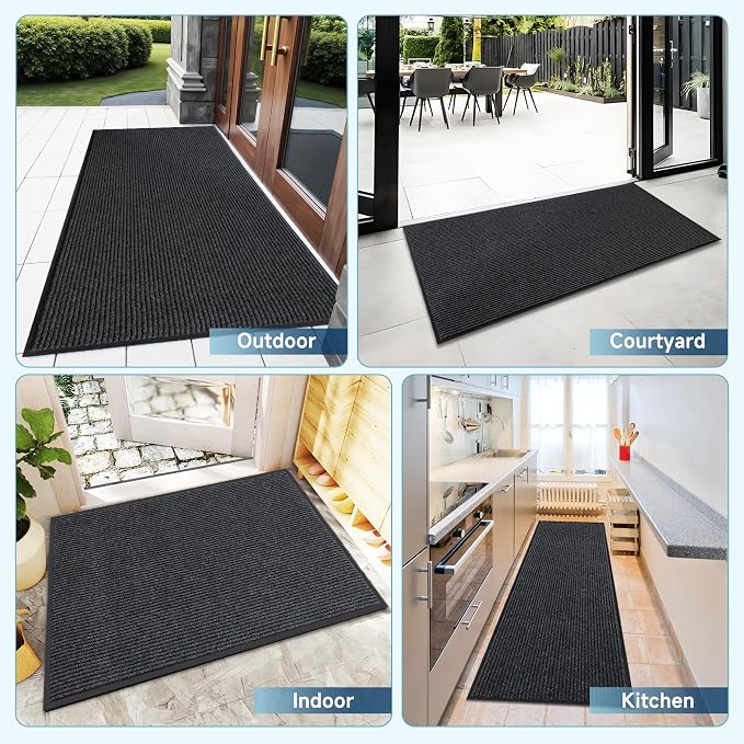 BesWin Front Door Mat, Heavy Duty Commercial Floor Mat Inside Outside Entrance