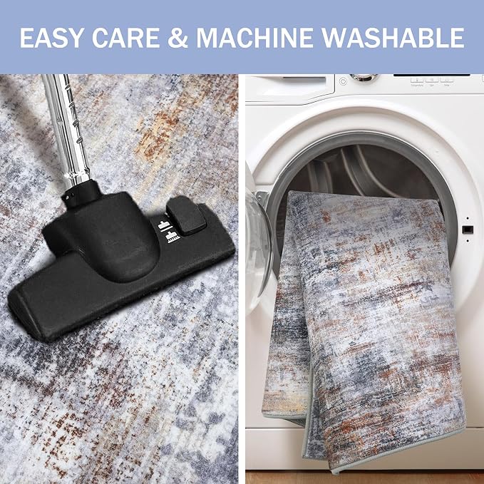 IOHOUZE Abstract Area Rugs 9x12 Ft Washable Large Rugs