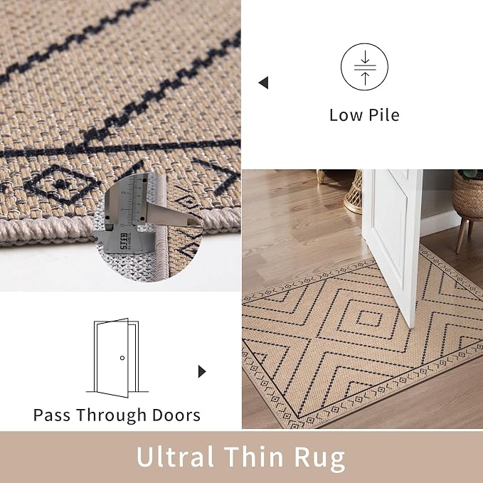 Tangsoo Modern Easy Jute 4x6 Outdoor Rug