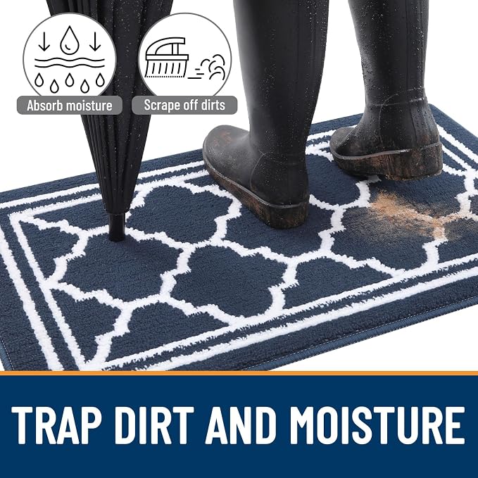 Buganda Long Indoor Door Mat, Dirt-Resistant and Absorbent Doormat, Low Profile