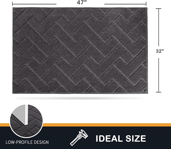 PURRUGS Dirt Trapping Door Mat 32" x 47", Non-Slip Machine Washable Entry Rug