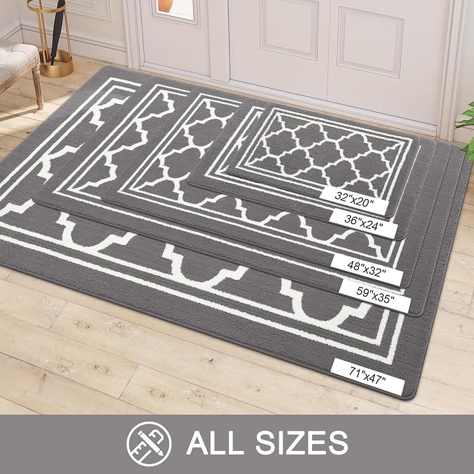 Buganda Indoor Door Mat, Dirt-Resistant and Absorbent Doormat, Low Profile
