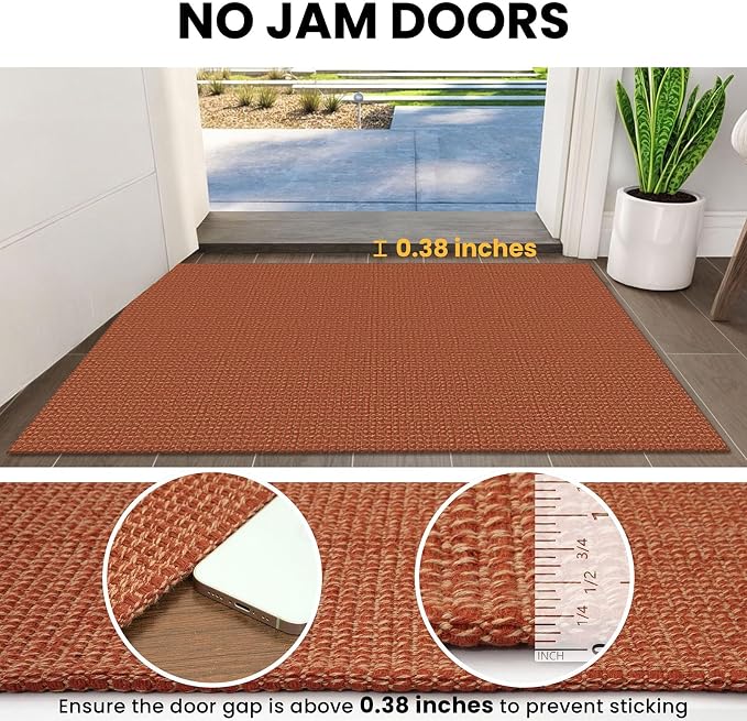 IOHOUZE Washable Exrea Long Hallway Runner Rug 3x16 Non Slip Rubber Backed