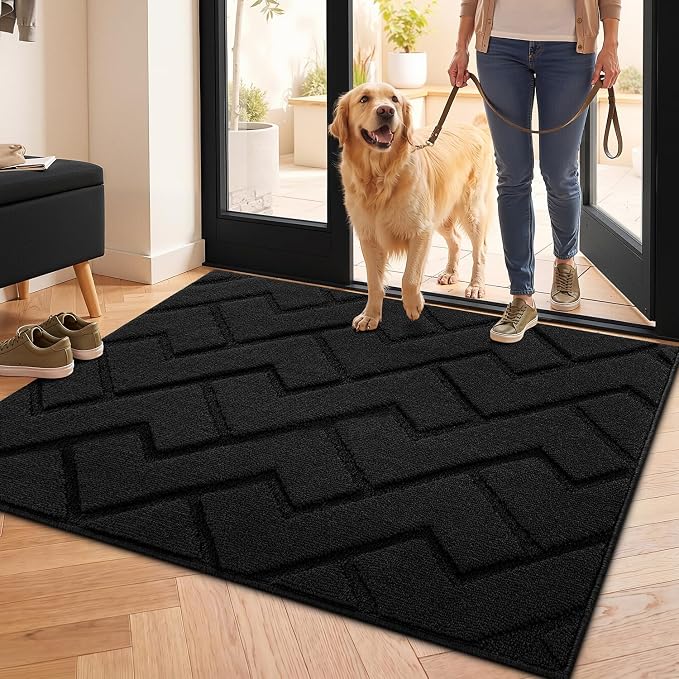 hicorfe Front Door Mat Outside Entrance, Stain and Fade Resistant, Non Slip