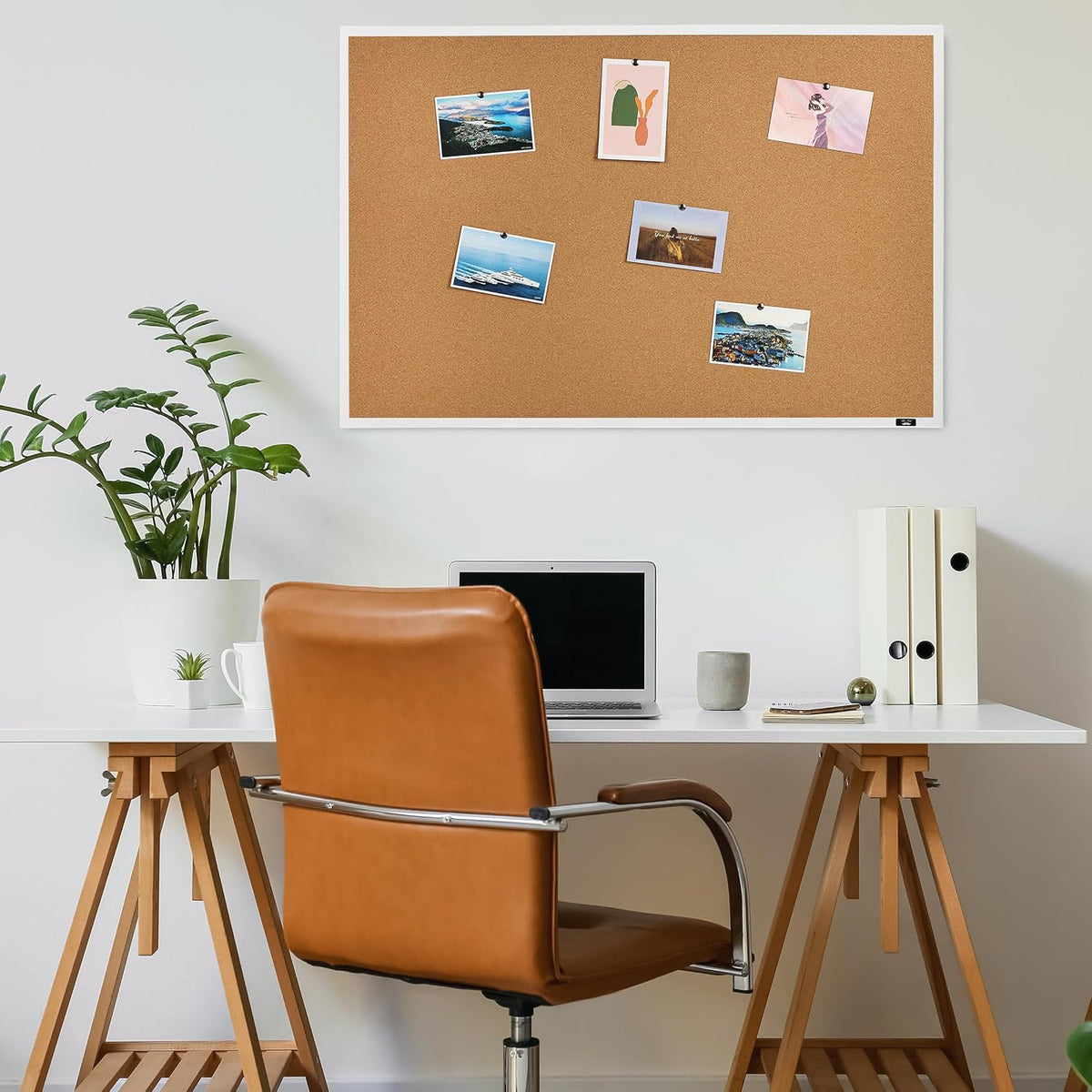 Mr. Pen- Cork Board, 24”x36”, White Frame, Cork Bulletin Board