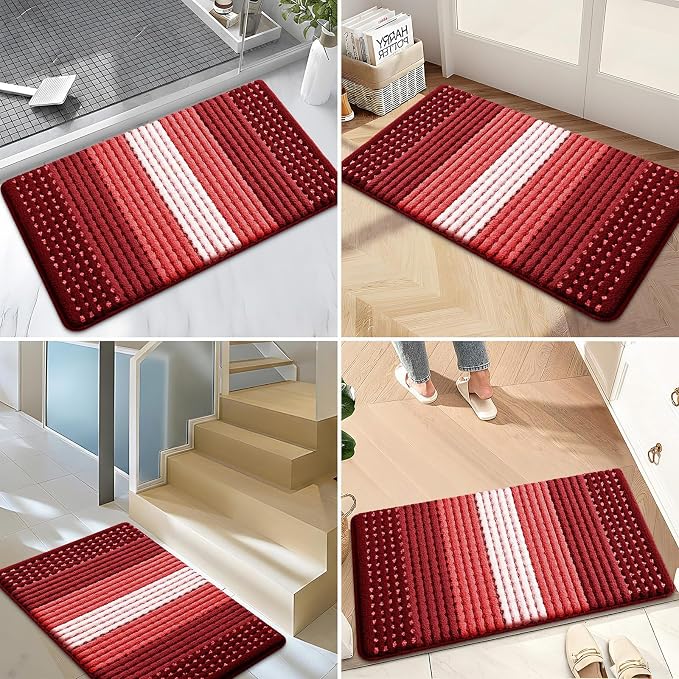 Kitinjoy Indoor Outdoor Door Mat, 36x24 Non-Slip Absorbent Dirt Trapper