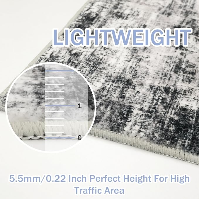 IOHOUZE Abstract Area Rugs 8x10 Ft Washable Large Rugs