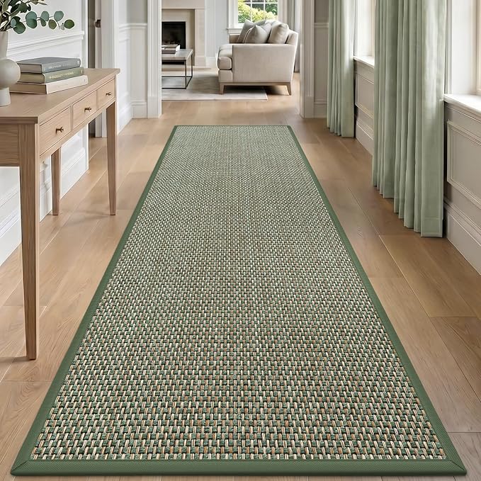 DEX Hallway Runner Rug 2'4''x8, Non Slip Rubber Backing Inside Entryway Carpet