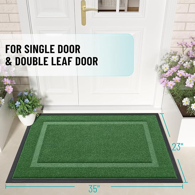 OLANLY Front Door Mat Indoor Outdoor Entrance, Waterproof All-Season,